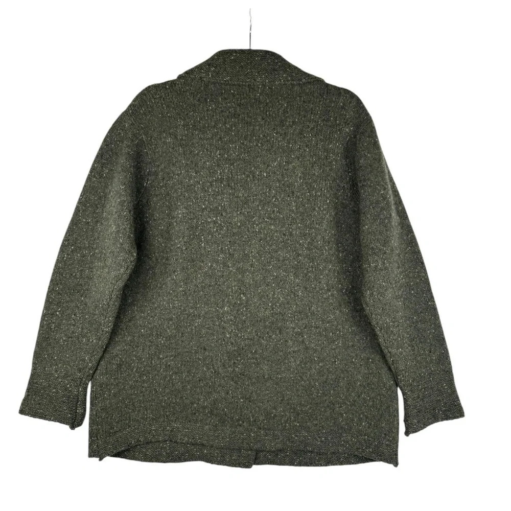 Kerry Traditions 100% Wool Cardigan Size M Green Womens Two Raws Button closure